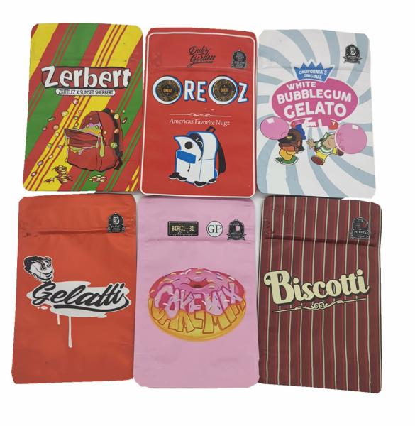 A cópia sem perigo para as crianças do Gravure do saco 16oz de Mylar do toque macio levanta-se o malote da retorta