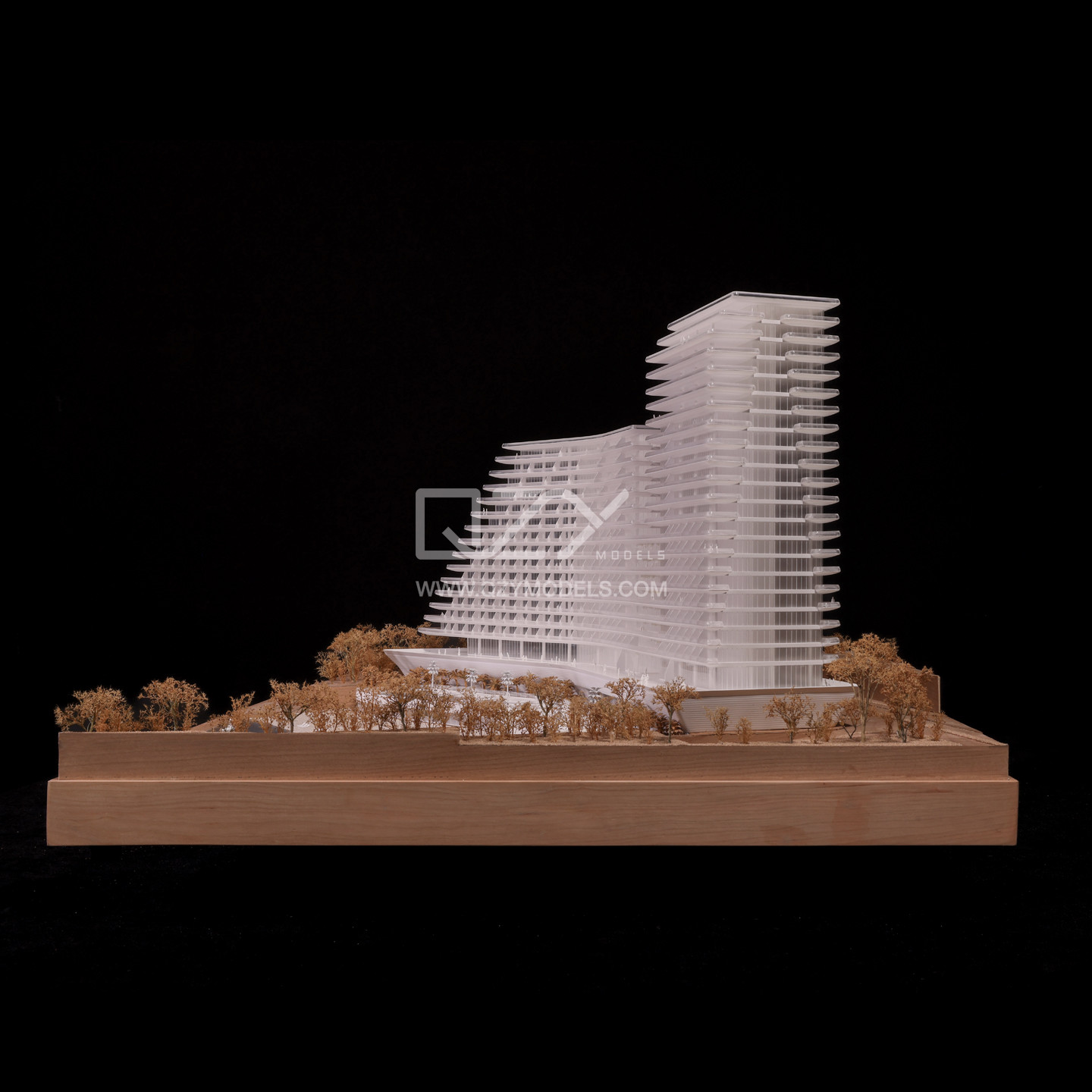 1/300 Модель Монте-Карло 3D архитектурная модель с CNC резкой и без освещения