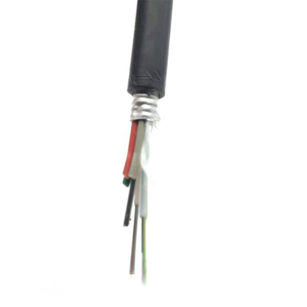 LSZH Anti Rodent Photoelectric Composite Cable SM 24C G652D PE Outdoor ADSS Optical Cable