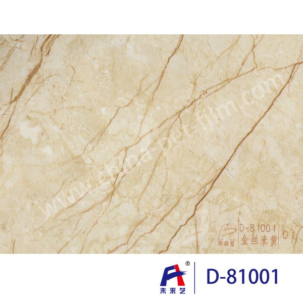 High Saturation Marbling PVC Panel Coating Film 500 Meters / Roll