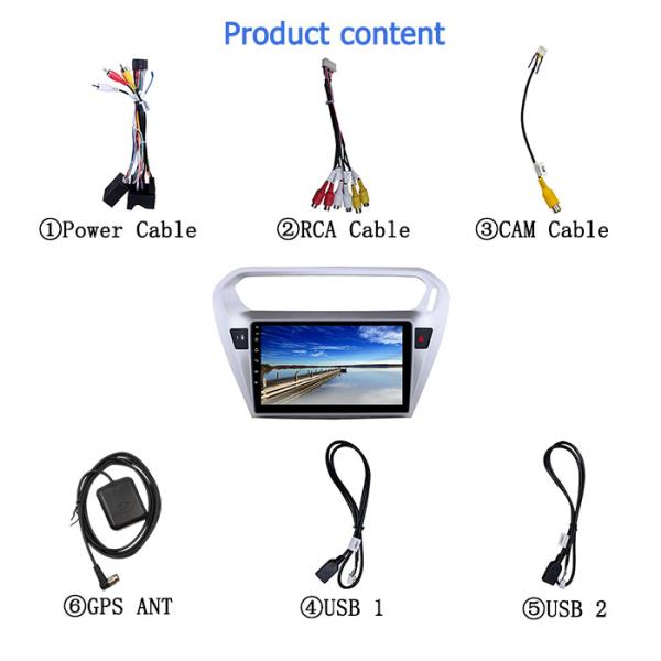 Rádio de carro de 9 polegadas Para Peugeot 301 Citroen Elysee C 2013 4G LTE 2GB + 32GB DSP IPS Screen Car DVD Player