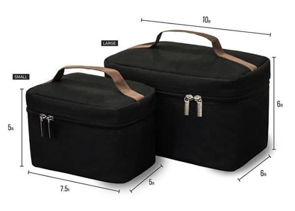Black 210D Cooler Tote Bag Recyclable Two Way Zipper Large Cooler Tote