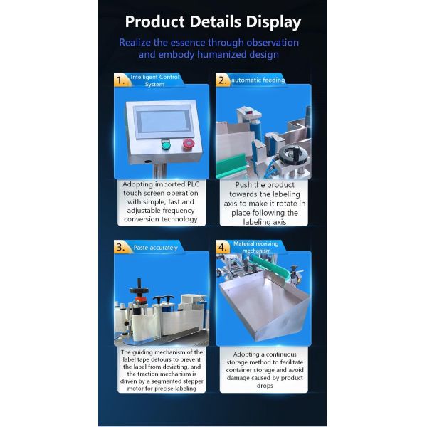 Fully automatic vertical positioning round bottle labeling machine CH-302 wine bottle glass bottle taper bottle adhesive labeling machine