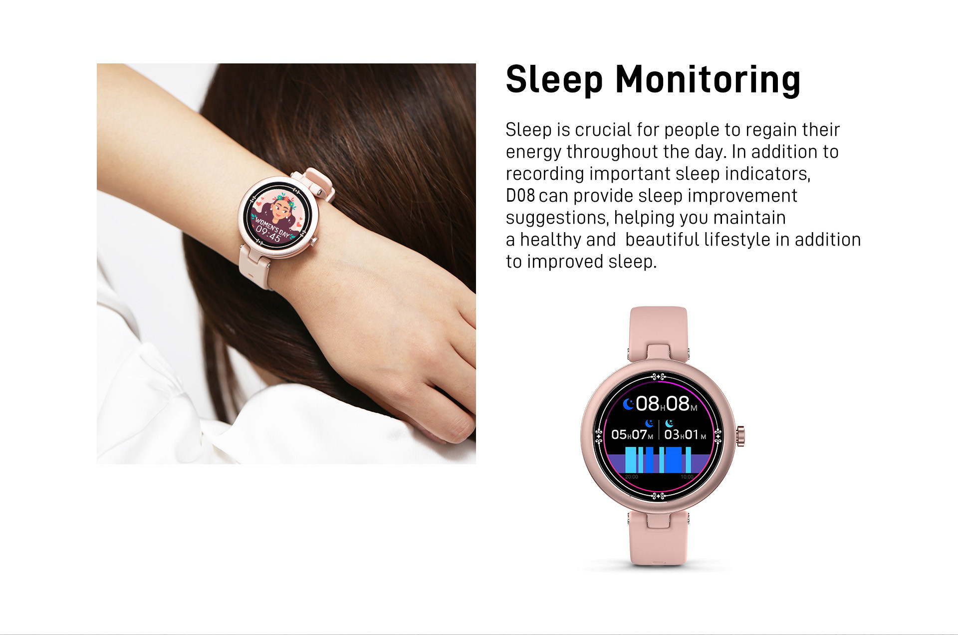 Точный шаг считая Smartwatch Bluetooth LE 5,0 экрана касания монитора здоровья