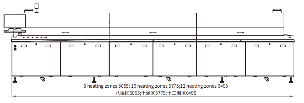 Длина нагрева печи 2950мм оплавления серии СЭ высокой тепловой энергии