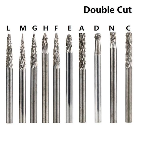 Round 3*3 Solid Carbide Burr Set 20PCS 0.118 Inch Shank Tungsten Rotary Files Burrs