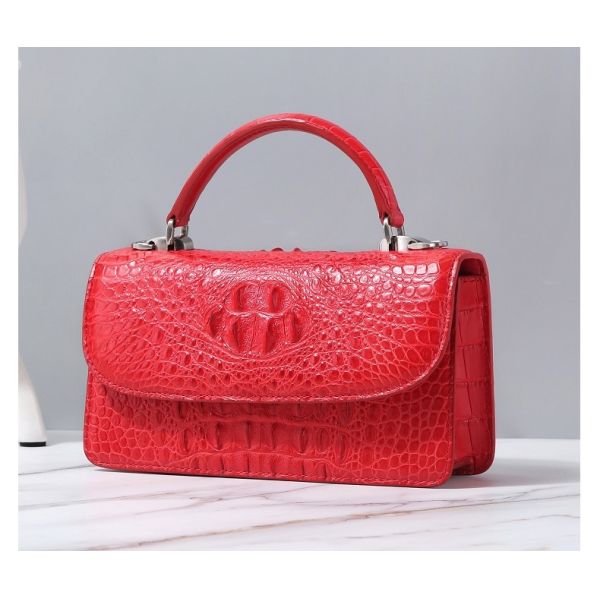 Fashion Designer Genuine Crocodile Leather Women Small Handbag Purse Authentic Alligator Skin Female Flap Shoulder Bag