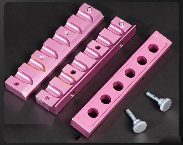 12 Cavities Aluminium Lipstick Filling Mold with 12.1mm Rose Gold Coating