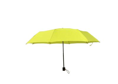 Yellow Ladies Self Folding Umbrella , Fold Away Umbrella Manual Open Close