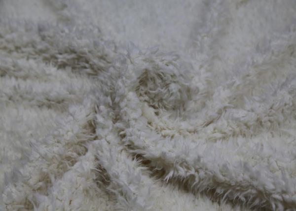 White Flocking Leather Handfeeling High Elasticity Plush Leather Fabric