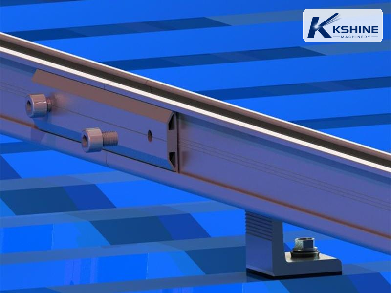 Custom AL6005-T5 Anodized Aluminum Solar Rail Splice Connector with SUS304 Bolts for Rooftop and Ground PV Mounting Systems