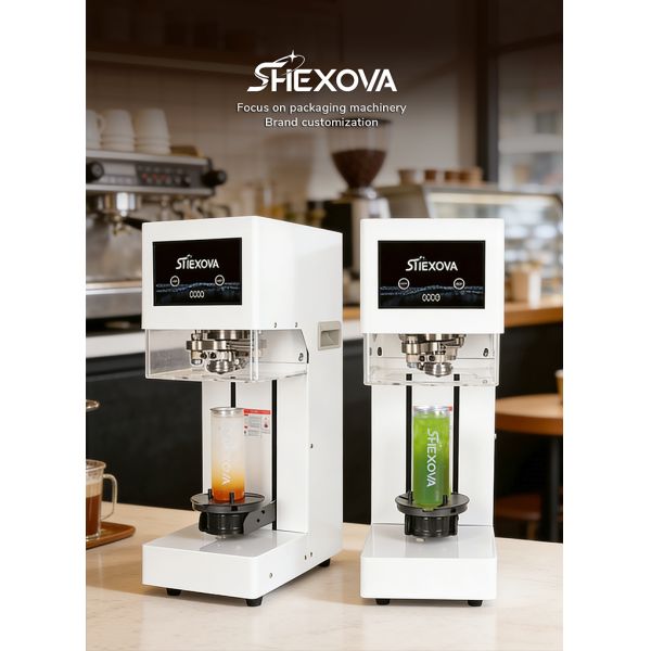 CE Fully Automatic PET Beverage Can Sealing Machine For Soda Coffee Shop