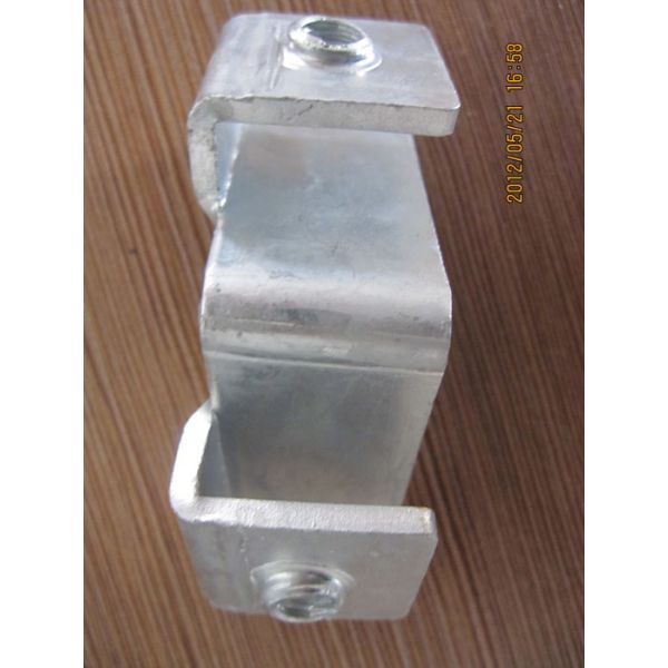 Anti Abrasion Carbon Steel Fittings / Kick Plate Clamps Outer 90 Degree Type