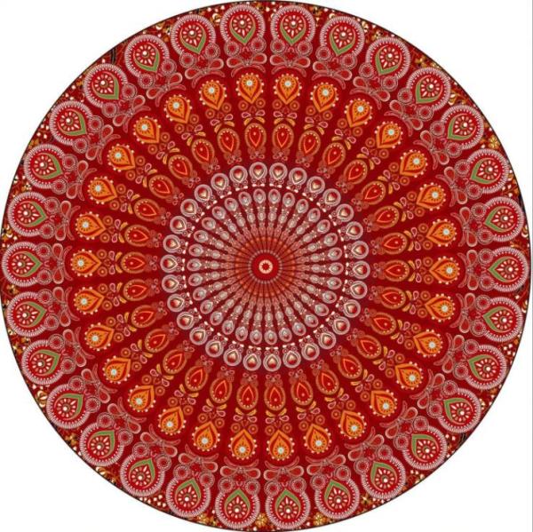 Outdoor Sunflower Beach Blanket, Beach Towel, Beach Cover Tapetry, Roundie Beach Throw Blanket, Ultra Soft, Absorbent
