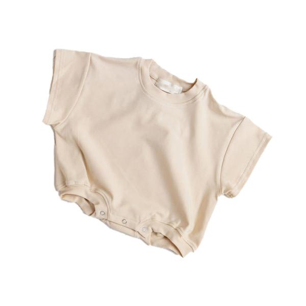 Organic Cotton Newborn Baby Romper Tshirt French Terry Oversized Infant Jumpsuit Sleepwear