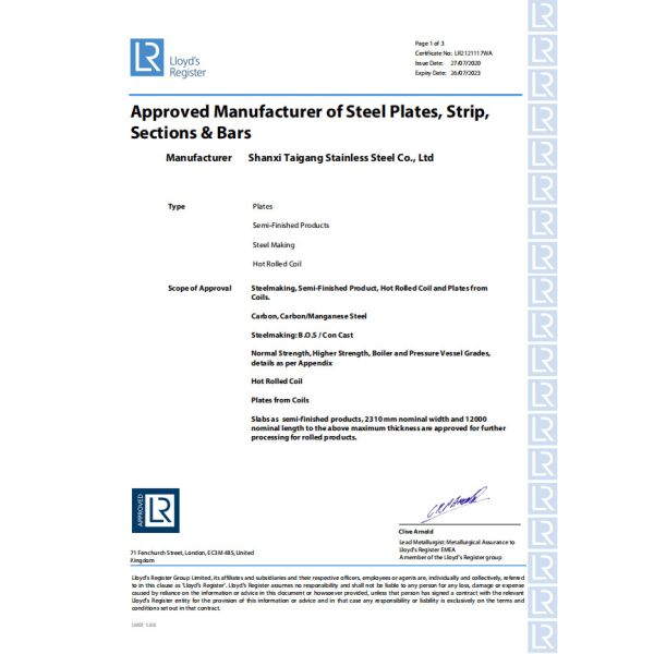 ShanXi TaiGang Stainless Steel Co.,Ltd