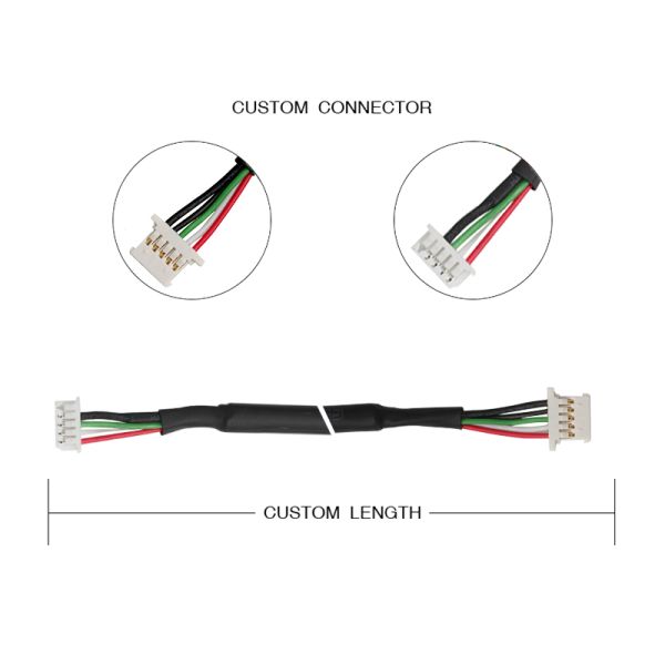 1.25mm Pitch Male To Male Extension Cable Molex 511460500 To Molex 510210400
