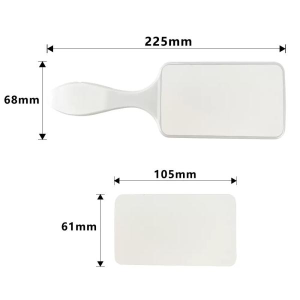 Personalized Blank Sublimation Plastic Paddle Brush With Printable Metal Insert For Photo Printing