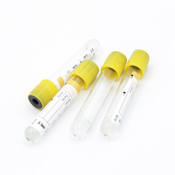CE Certified Vacuum Venous Vacuum Blood Collection Gel And Clot Activator Yellow Cap Tube