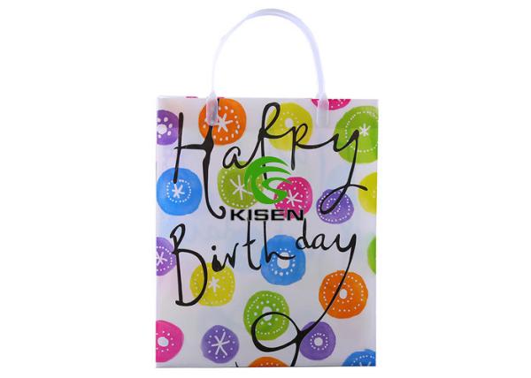 Supermarket Soft Loop Handle PE Plastic Bag For Shopping Resealable Waterproof