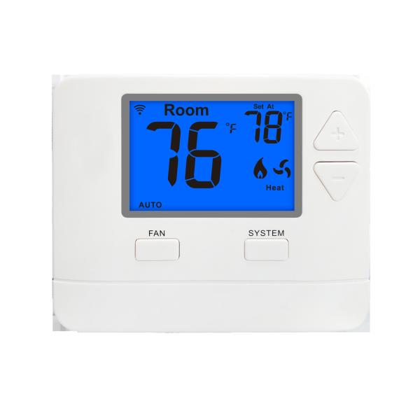 Termostato de pared no programable con control de alta temperatura e interfaz de usuario con botones