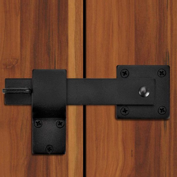 9 * 12 pulgadas Black Matte Deadbolt para cercas de madera operación suave y sin esfuerzo