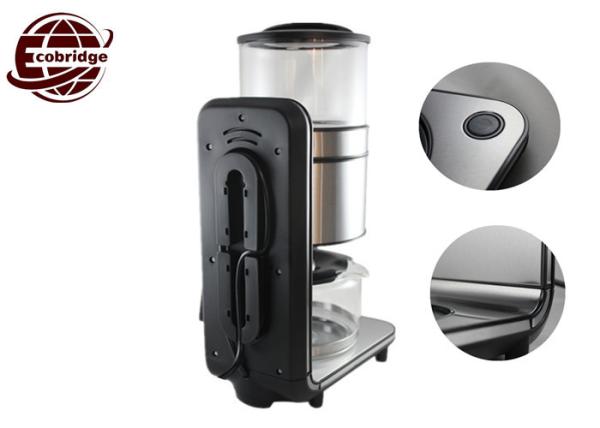 Black new home design bright 1.25L drop coffee machine glass pot 1800Power quick cooking