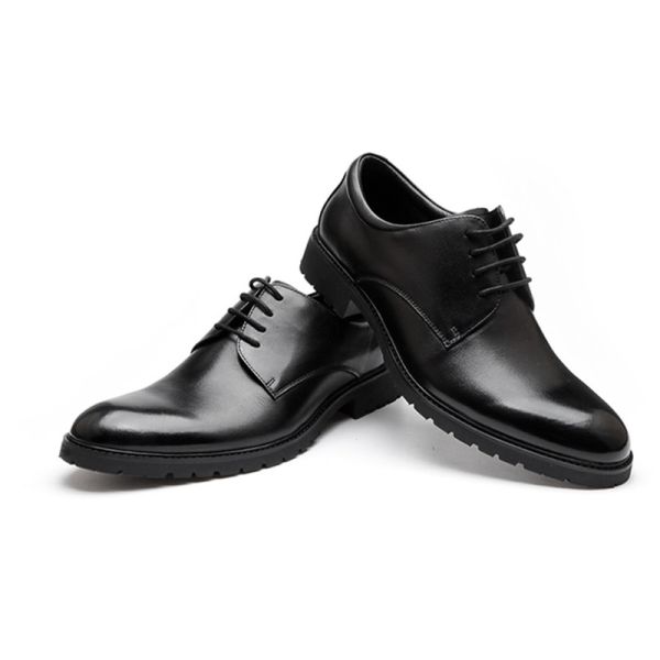 Soft Sole Breathable Military Dress Shoes Cow Leather PU Lining
