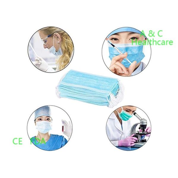 Odorless 4 Ply Anti Dust Disposable Face Mask Mouth Cover Single Use