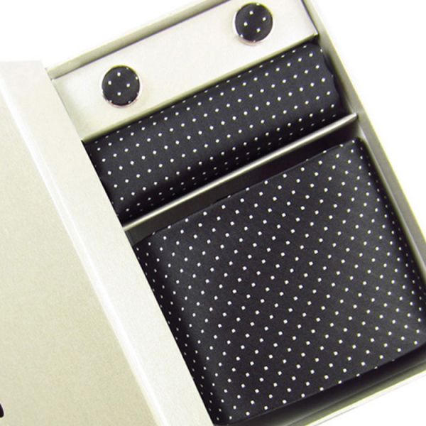 100% Silk woven Men's Business gift necktie set