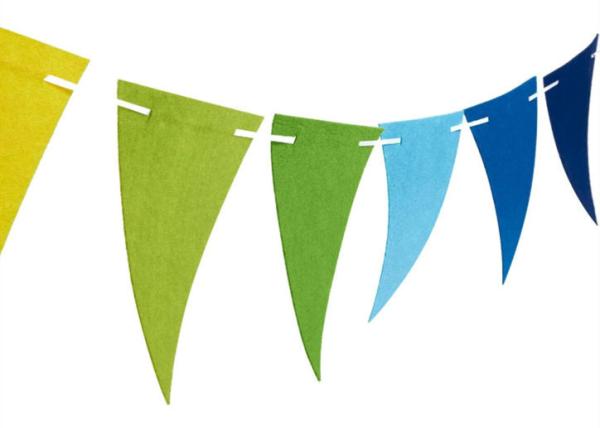 Assembled Rainbow 3mm Felt Holiday Decorations Happy Birthday Banner