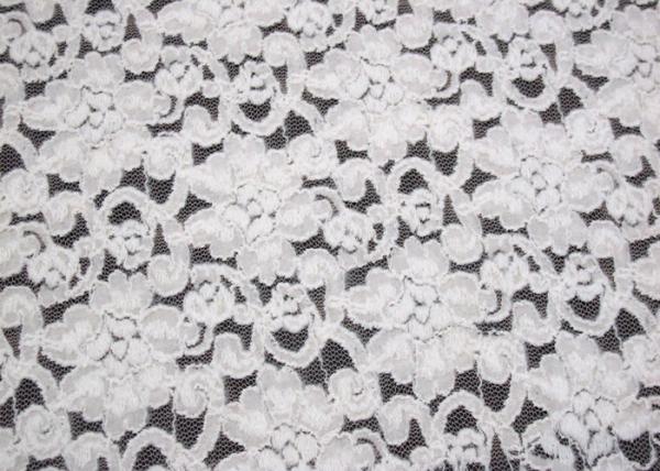 Elegant Ivory Brushed Water Soluble Lace Fabric For Dress Eco Friendly CY-LQ0042