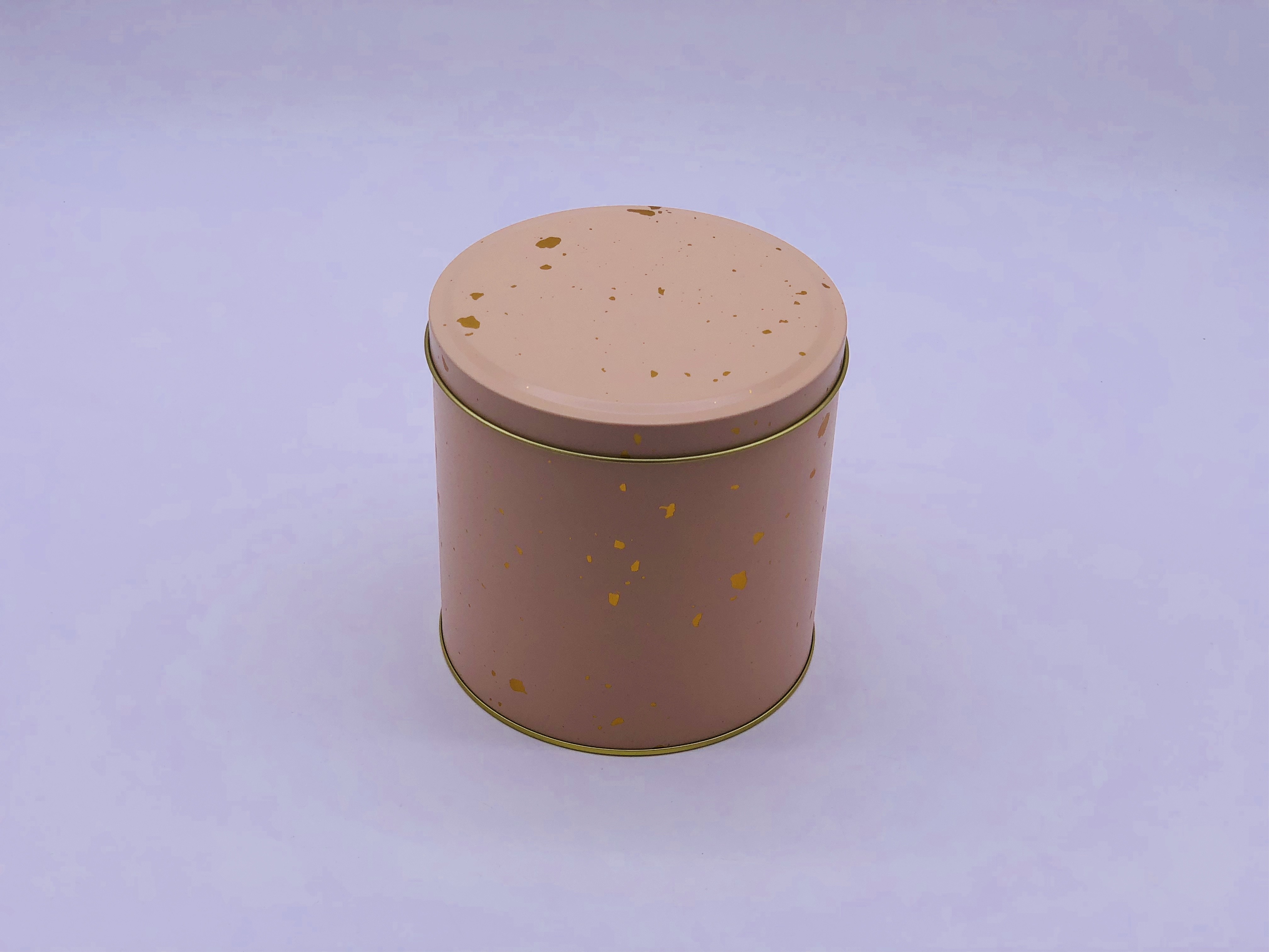 Fashionable Cylindrical Round Tin Box , CMYK Color Tin Packaging Box