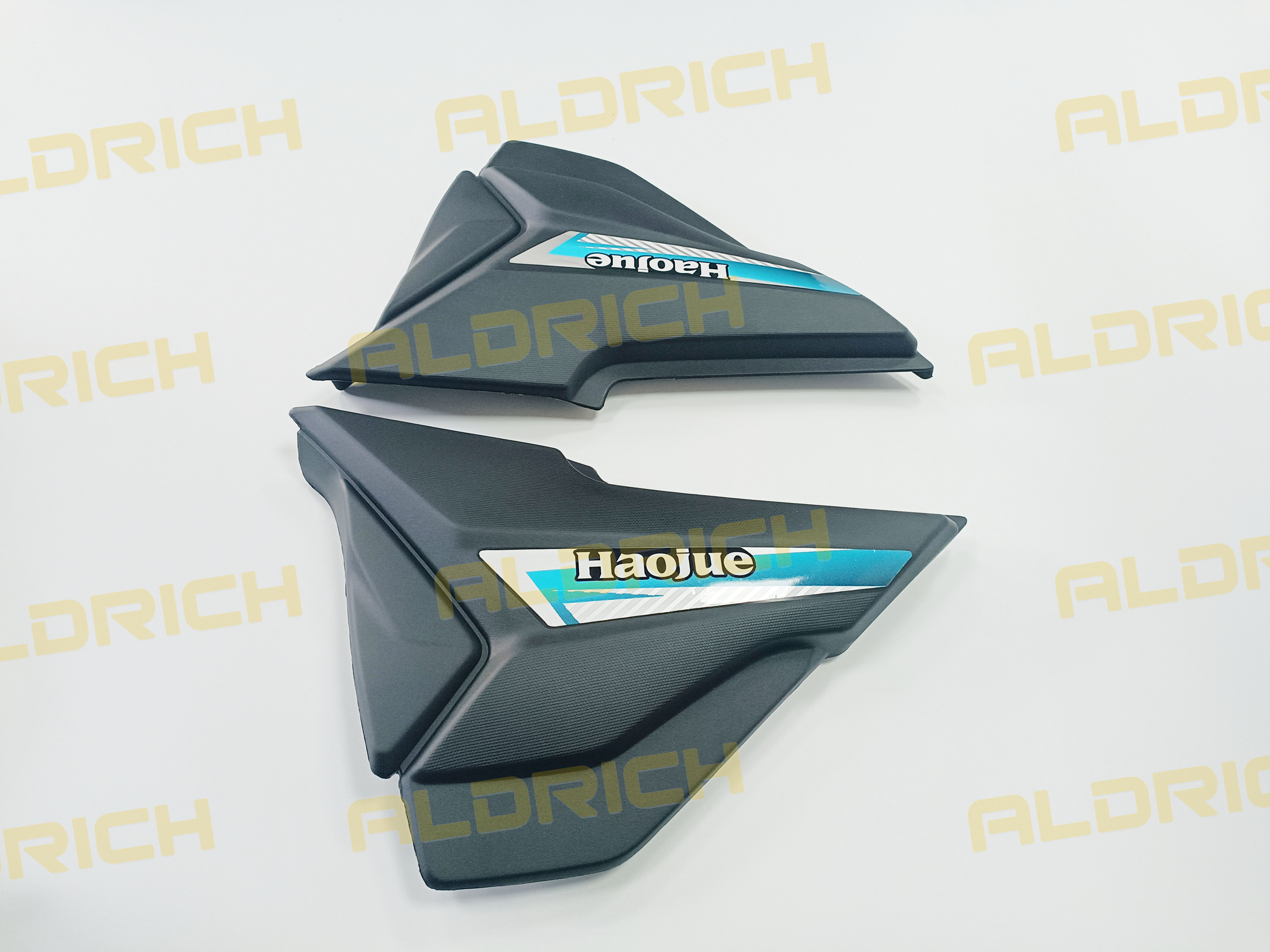 HJ Xpress (Haojue Xpress 125) Motorcycle Frame Side Cover Set - Premium ABS Plastic (Dark Blue & Light Blue)