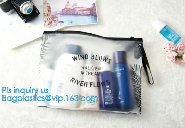 school pencil bag/printing stationery bag/zipper slider plastic pencil bag, gold Supplier custom slider pvc pouch with z