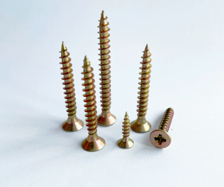 DIN7505A Self Tapping Chipboard Screw Yellow Zinc Plated Wood Screw