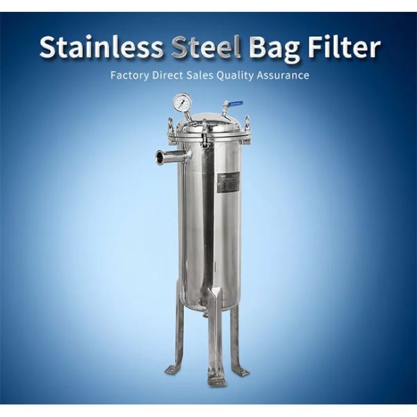 4 Inch Multi Bag Filter Housing Vessel Chemical Industry Inlet Outlet Dia DN50