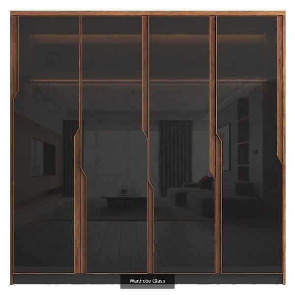 60cm Wooden Sliding Door Double Wardrobe With Drawers Metal Instruction Bedroom