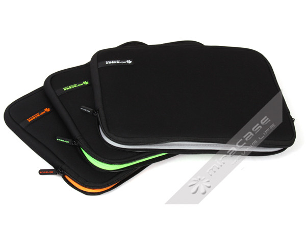 Miracase Black / Green Silm Durable Neoprene Laptop Sleeves with EVA Bubbles Inside