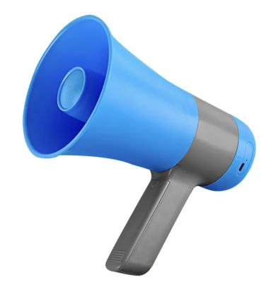 300 To 1000 Cycle Compact Lightweight Handheld Megaphone Bullhorn ABS Siren Functions