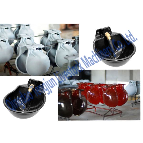 Durable Cast Iron Cattle Water Bowls Easy Cleaning Enameled Surface