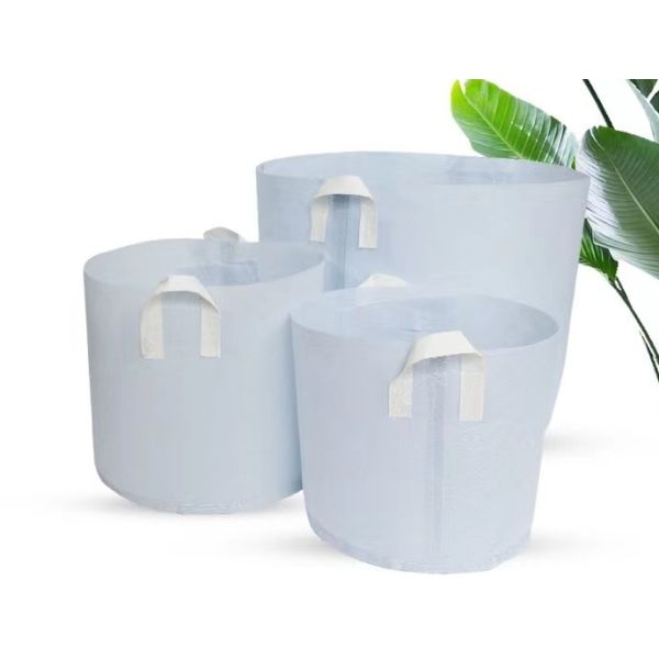 Customize  Hot Selling non woven fabric Biodegradable plant bag  breathable flet tree grow bag large nursery  bag with handle