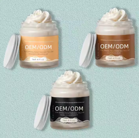 Loción corporal hidratante natural aceite de almendra dulce y hierba alimentada con carne de res Tallo Nutrientes para el rostro Cuidado de la piel del cuerpo