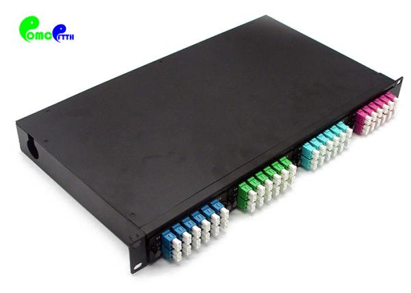 MTP Cassette 1U 19' Rack Mount Patch Panel Loaded M 4x MTP - LC 12F Cassette Type A and Type AF both available, 96F max