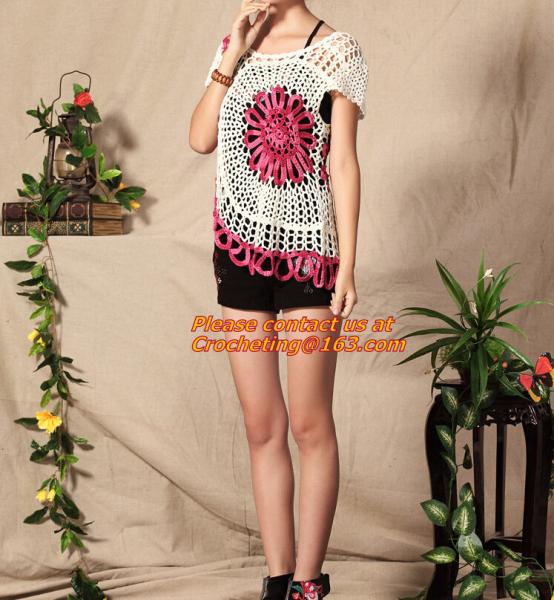Crocheted Casual Knitting Feminino Pullovers, Spring Fashion, Womens Apricot, Long Sleeves