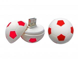 Movimentações bonitos do flash de USB da forma do futebol