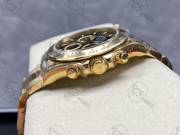 Cosmograph Daytona 40mm Or Jaune 18k Lunette Céramique Cadran Noir 126528