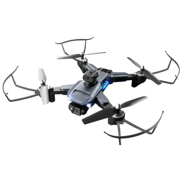 Mini Foldable Drone K7 Optical Flow Obstacle Avoidance 4k Camera LED Lights Remote Control 1800 mAh Battery ESC HD Camera