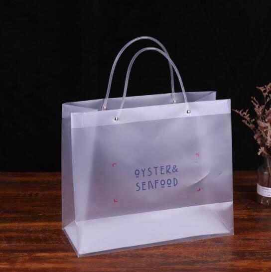PP PVC Translucent Tote Bag 40x11x35cm Recycled For Shopping