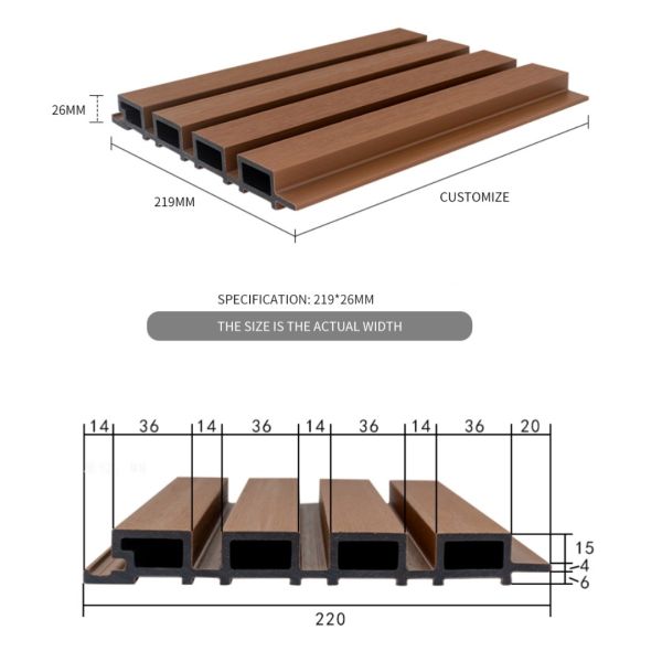 Factory Weatherproof Co-Extrusion WPC Outdoor Wall Cladding